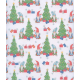 Gift Wrap Christmas Trees & Gnomes 24"x72"